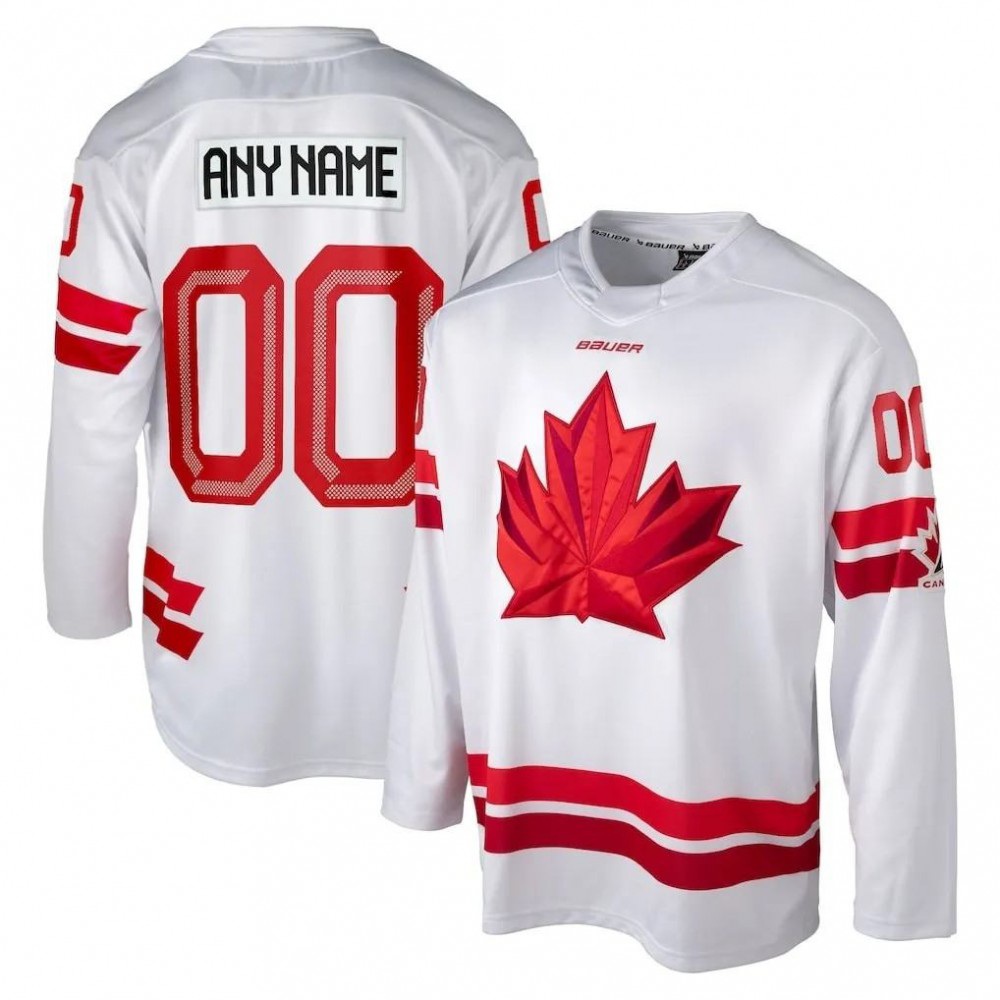 Hockey Bauer Canada 2026 Olympics Replica Custom Jersey - White-Pro Kit Vault | Brand New 26/27 Sports Jerseys